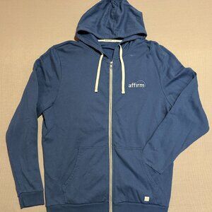 Marine Layer Afternoon Full Zip Hoodie Stretch Casual Comfort Blue Men’s X-Large